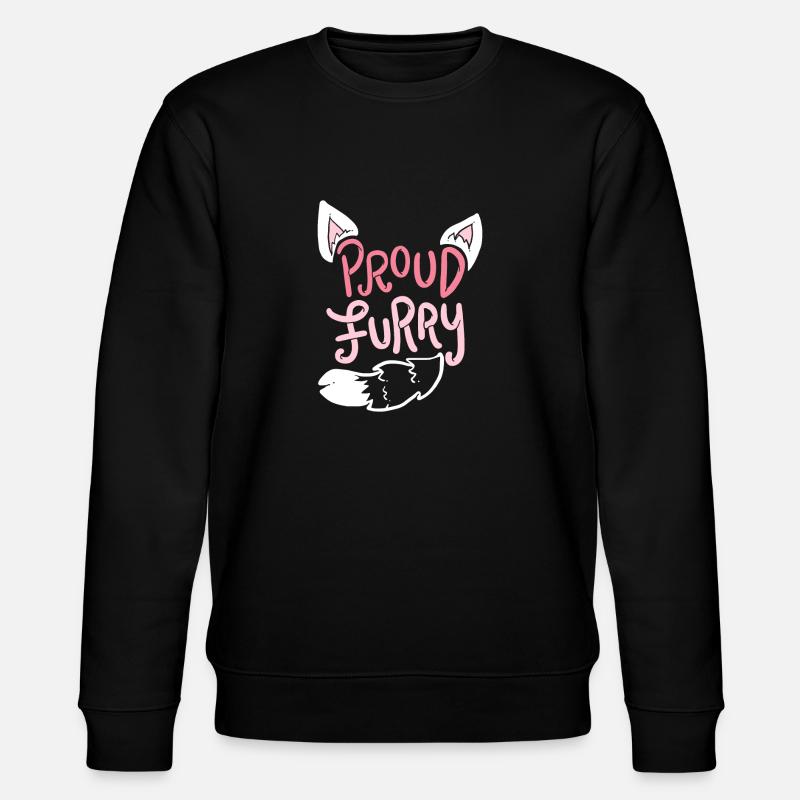 Proud Furry Stolzer pelz - Stanley/Stella Unisex Bio-Sweatshirt CHANGER  - Schwarz