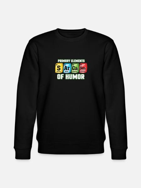 Sarcasm Periodic Table - Stanley/Stella CHANGER Unisex Organic Sweatshirt - black