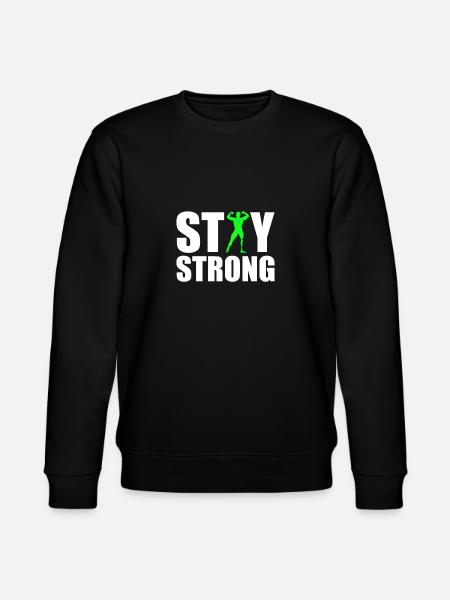 Weight training with prosthesis - Stanley/Stella CHANGER Unisex Organic Sweatshirt - black