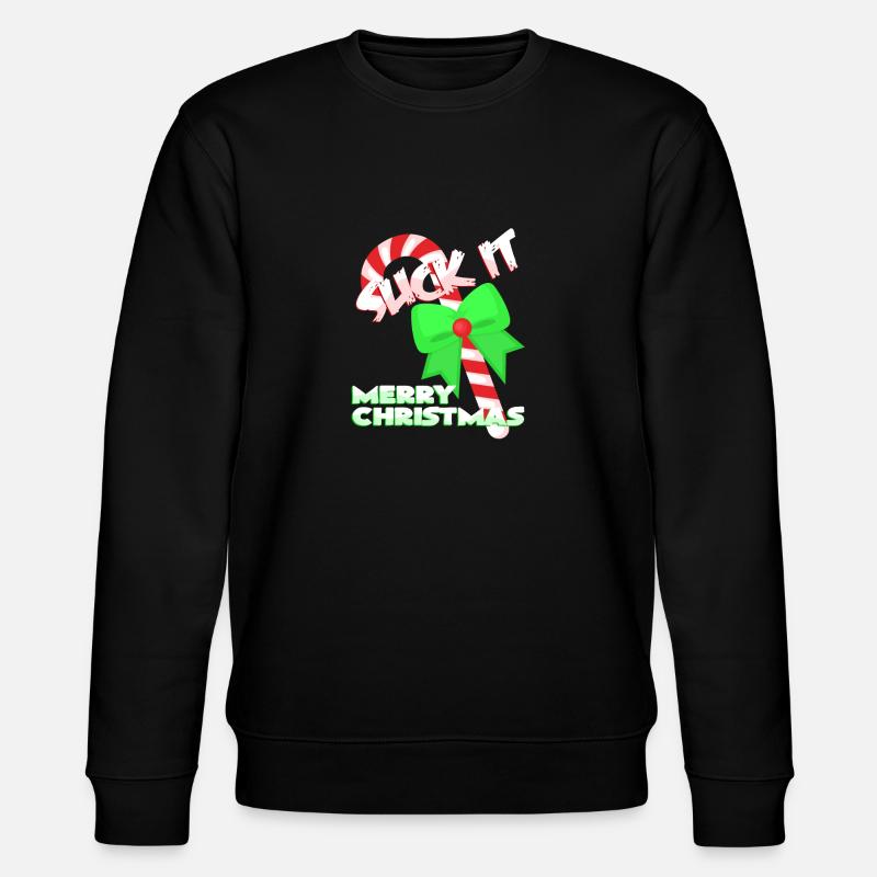 Candy Cane Christmas - Stanley/Stella CHANGER Unisex Organic Sweatshirt - black