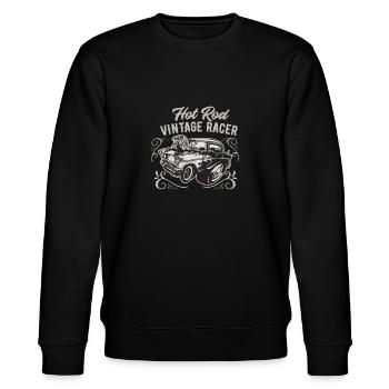 Hot Rod Vintage - Stanley/Stella Unisex Bio-Sweatshirt CHANGER  - Schwarz - Vorne - Nik (191cm) & Marisol (170cm)