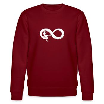 Klettern Infinity - Stanley/Stella Unisex Bio-Sweatshirt CHANGER  - Burgunderrot - Vorne - Nik (191cm) & Marisol (170cm)