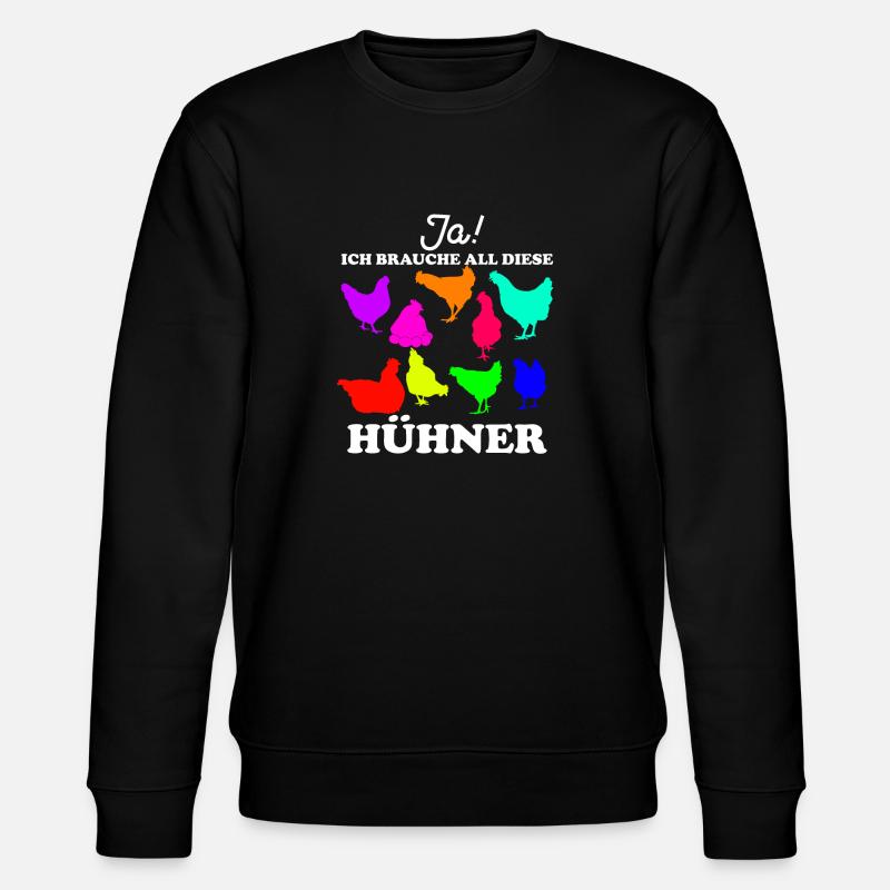 Mein bunter Hühnerstall - Stanley/Stella Unisex Bio-Sweatshirt CHANGER  - Schwarz