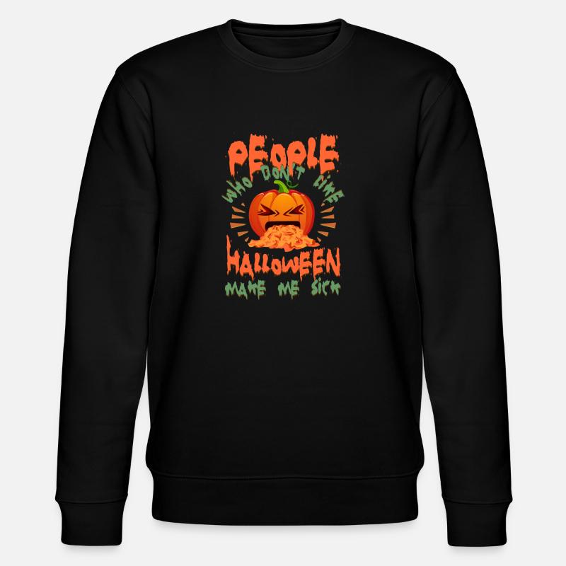 Halloween Sick Pumpkin - Stanley/Stella Unisex Bio-Sweatshirt CHANGER  - Schwarz