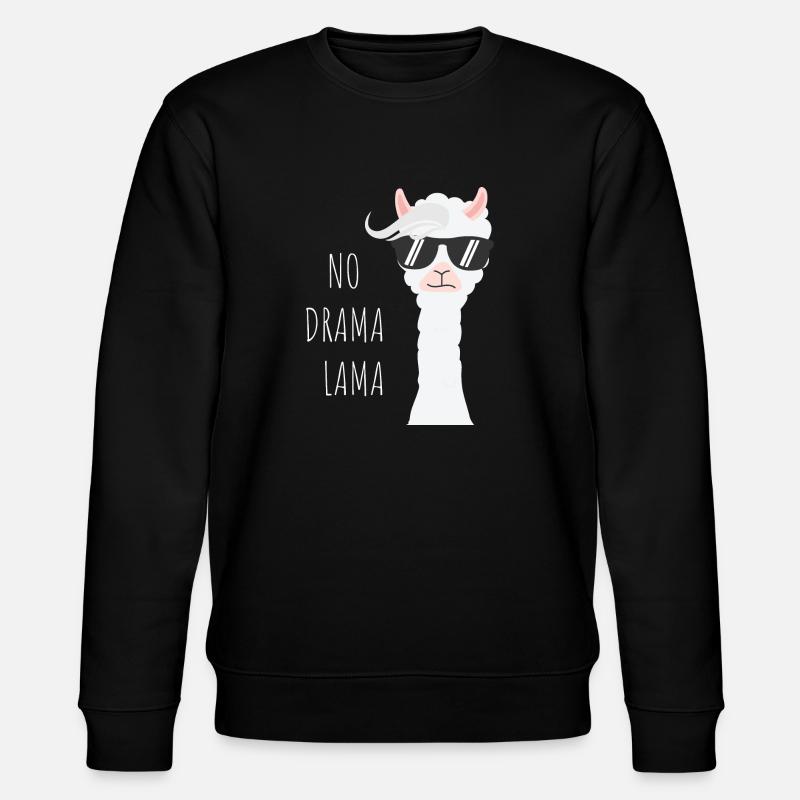 No Drama Lama - Stanley/Stella Unisex Bio-Sweatshirt CHANGER  - Schwarz