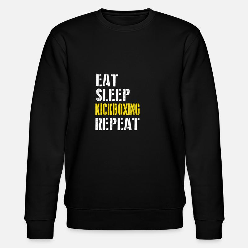Eat. Sleep. Kickboxing. Repeat. - Stanley/Stella Unisex Bio-Sweatshirt CHANGER  - Schwarz