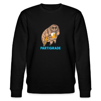 Partigrade - Funny Tardigrade - Stanley/Stella CHANGER Unisex Organic Sweatshirt - black - Front - Nik (191cm) & Marisol (170cm)