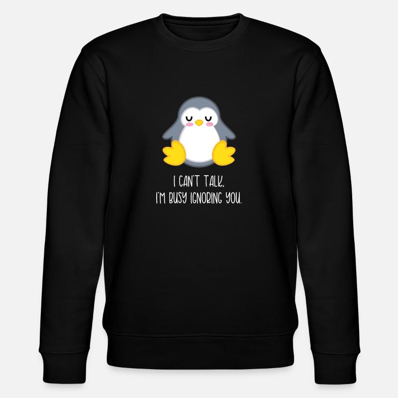 Pinguin – Pinguine – Pinguinfan – Ignoranz - Stanley/Stella Unisex Bio-Sweatshirt CHANGER  - Schwarz