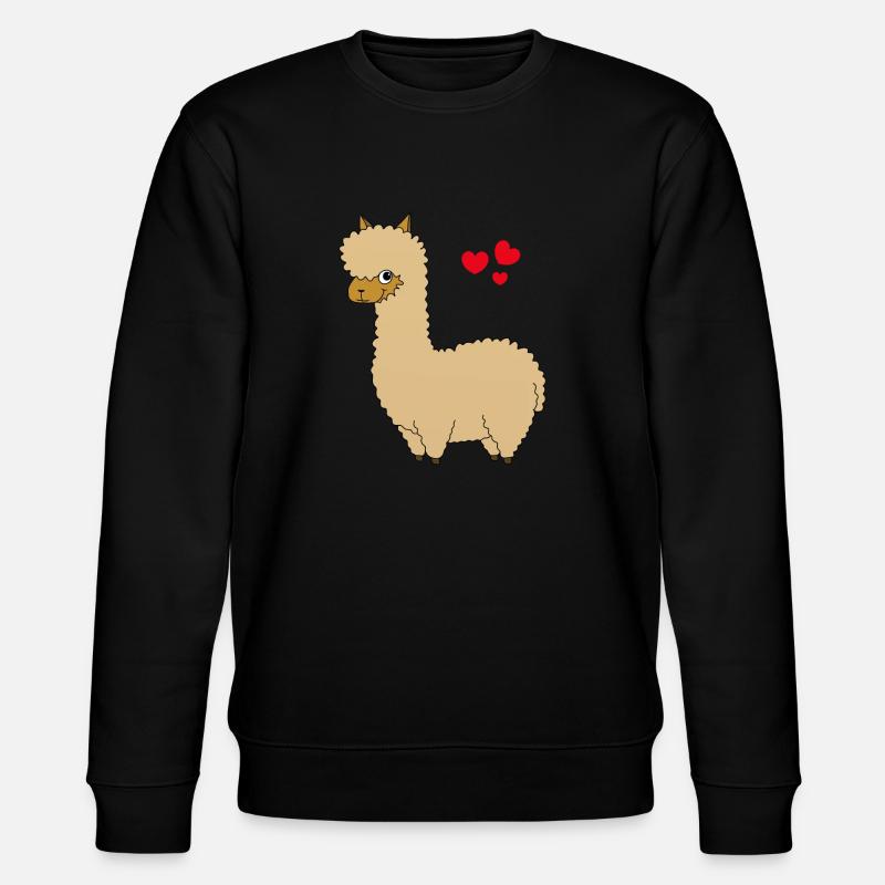 Funny Lama - Stanley/Stella Unisex Bio-Sweatshirt CHANGER  - Schwarz