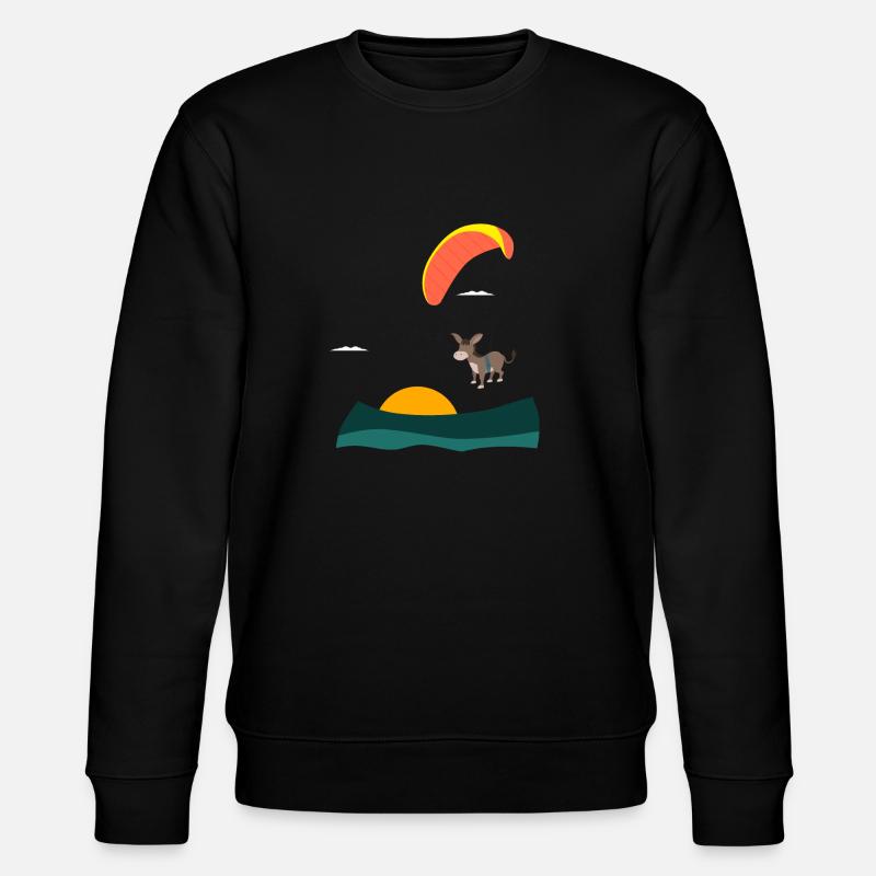 Âne mouches parapente - Sweat bio CHANGER Stanley/Stella Unisexe - noir