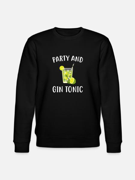 Party and Gin Tonic - Stanley/Stella CHANGER Unisex Organic Sweatshirt - black