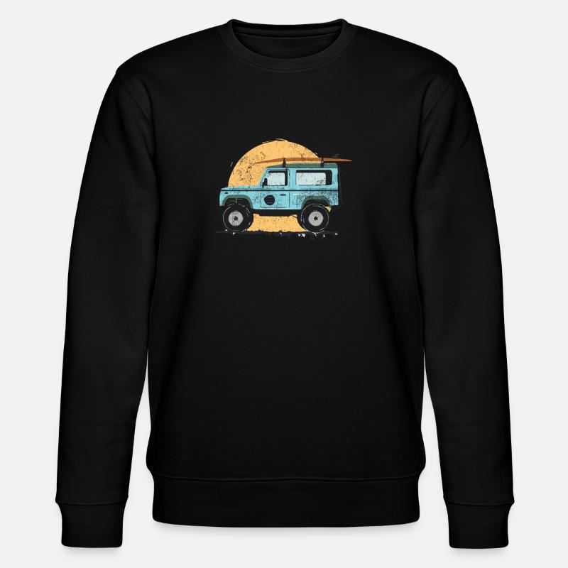 Surfing Jeep Urlaub - Stanley/Stella Unisex Bio-Sweatshirt CHANGER  - Schwarz