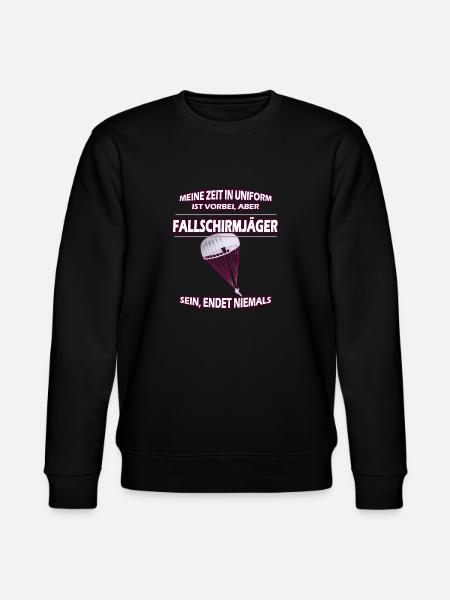 Bundeswehr Paratrooper Slogan - Stanley/Stella CHANGER Unisex Organic Sweatshirt - black