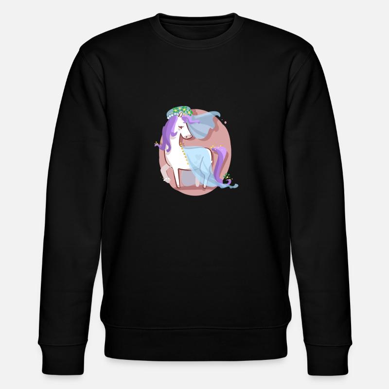 Einhorn Braut - Stanley/Stella Unisex Bio-Sweatshirt CHANGER - Schwarz
