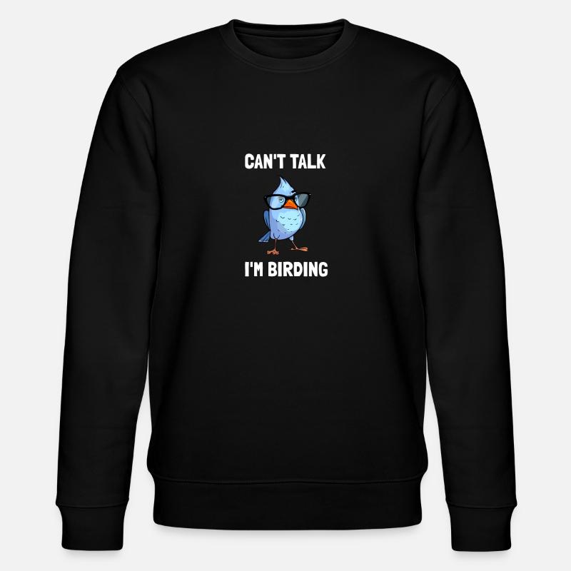 Birdwatching Birding Binoculars Birdwatcher - Stanley/Stella Unisex Bio-Sweatshirt CHANGER  - Schwarz