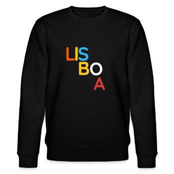 Lisbon - Stanley/Stella CHANGER Unisex Organic Sweatshirt - black - Front - Nik (191cm) & Marisol (170cm)