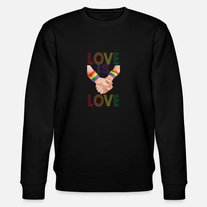 Love is Love - Stanley/Stella Unisex Bio-Sweatshirt CHANGER  - Schwarz