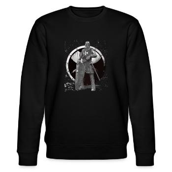 Ritter Templer Tempelritter Kreuzritter Krieger - Stanley/Stella Unisex Bio-Sweatshirt CHANGER  - Schwarz - Vorne - Nik (191cm) & Marisol (170cm)
