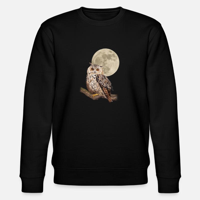 Mysteriöse Eule - Stanley/Stella Unisex Bio-Sweatshirt CHANGER  - Schwarz