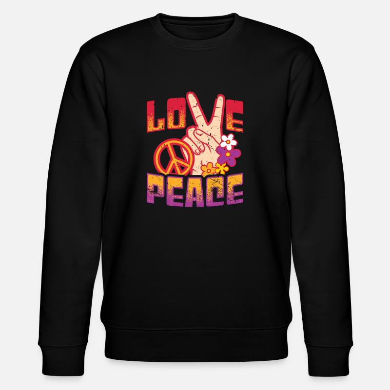 Love Peace Hippie Movement Peace - Sweat bio CHANGER Stanley/Stella Unisexe - noir