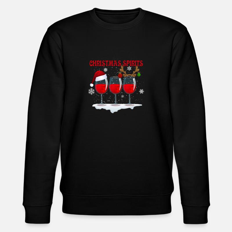 Christmas Spirits - Stanley/Stella Unisex Bio-Sweatshirt CHANGER  - Schwarz