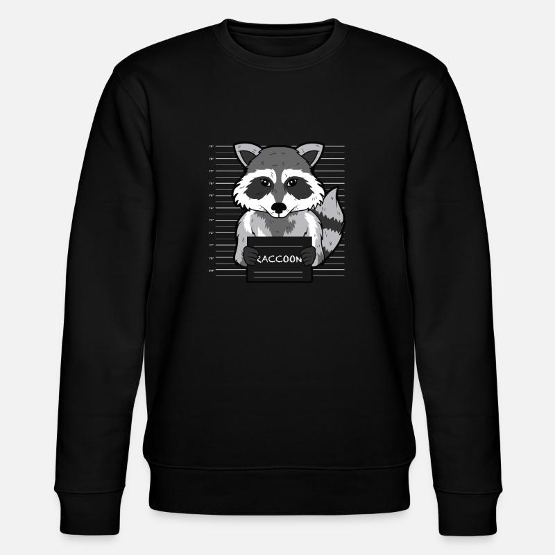 Waschbär - Stanley/Stella Unisex Bio-Sweatshirt CHANGER  - Schwarz