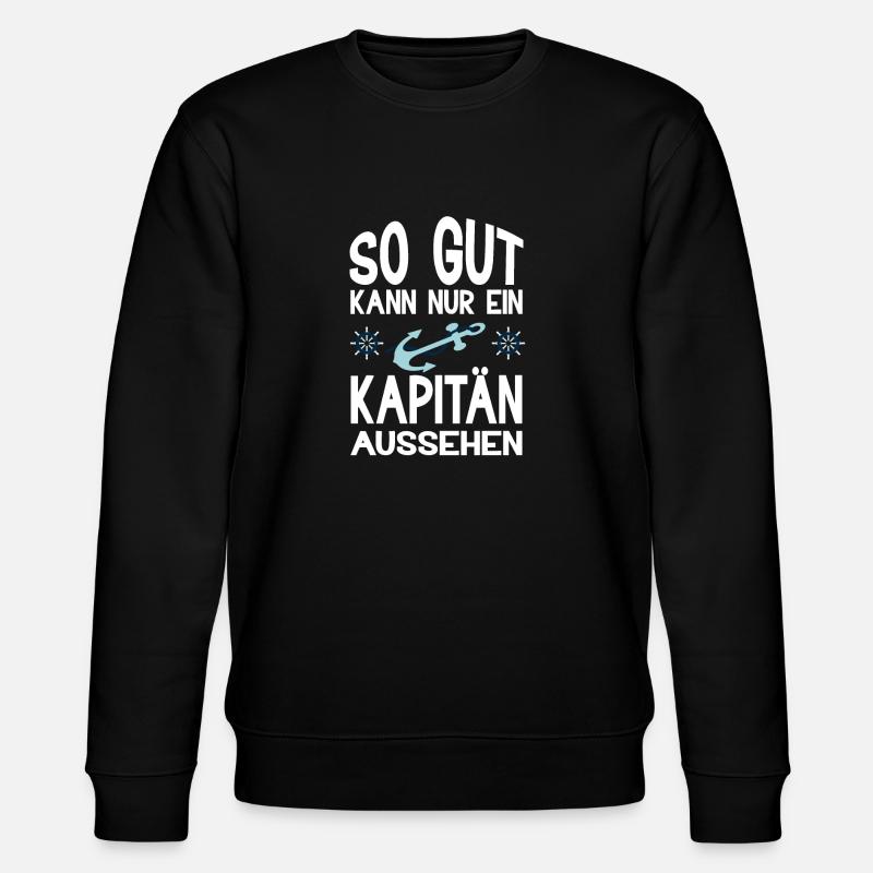 KAPITÄN - Stanley/Stella Unisex Bio-Sweatshirt CHANGER  - Schwarz