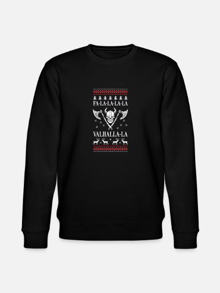 Valhalla Ugly Christmas Sweater - Stanley/Stella CHANGER Unisex Organic Sweatshirt - black