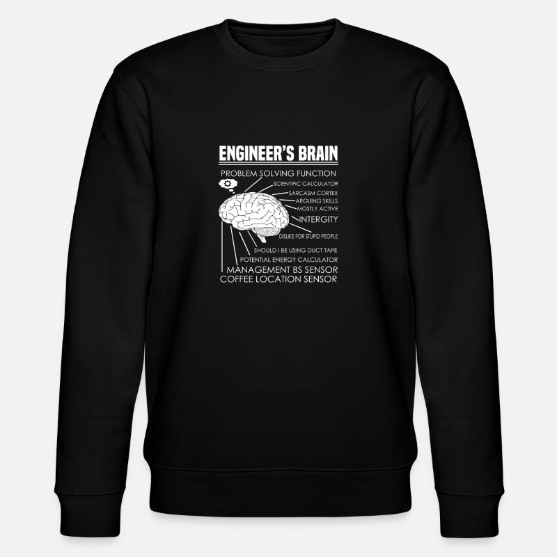 Engineer's Brain Problem Solving - Stanley/Stella Unisex Bio-Sweatshirt CHANGER - Schwarz