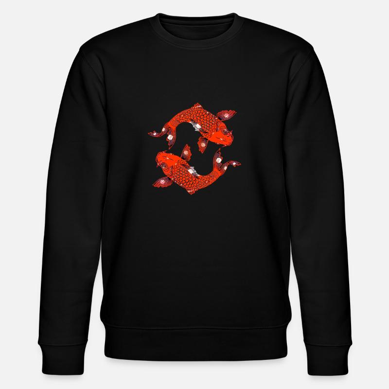 koi rot - Stanley/Stella Unisex Bio-Sweatshirt CHANGER  - Schwarz
