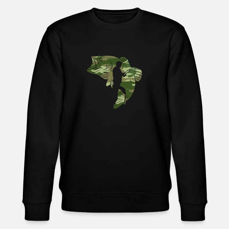 Angler Camouflage - Stanley/Stella Unisex Bio-Sweatshirt CHANGER - Schwarz