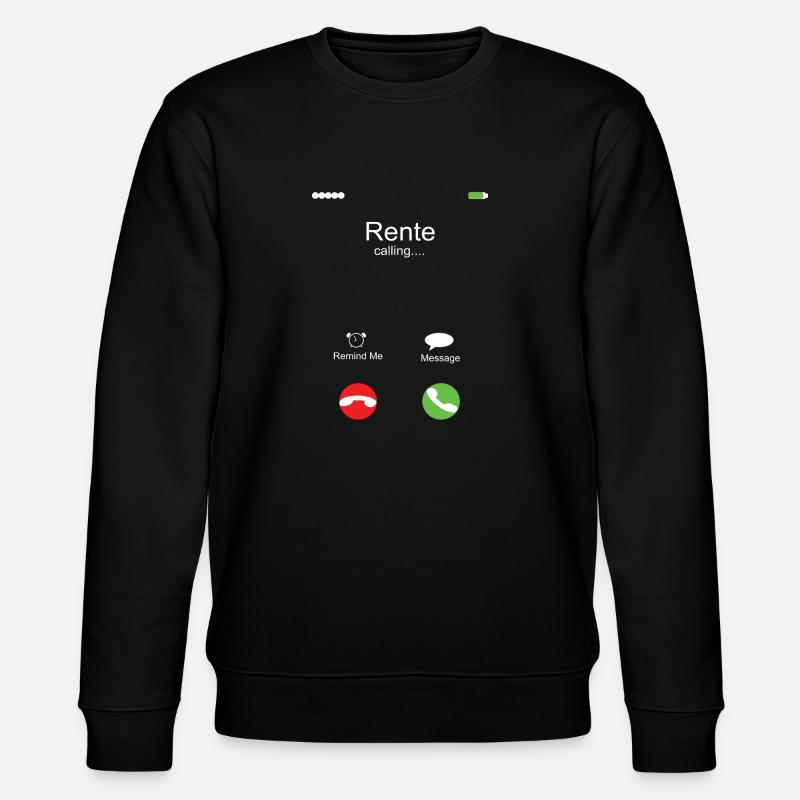 Rente ruft - Stanley/Stella Unisex Bio-Sweatshirt CHANGER - Schwarz