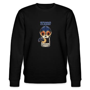 Wanna Clash Arena Royale Clans - Stanley/Stella Unisex Bio-Sweatshirt CHANGER  - Schwarz - Vorne - Nik (191cm) & Marisol (170cm)
