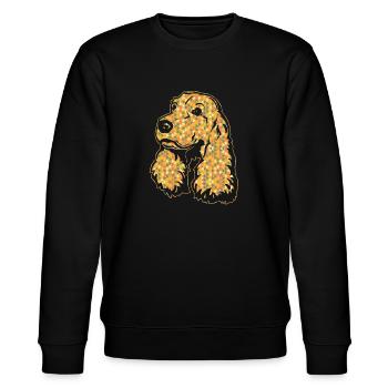 Cocker Spaniel geometrische Hemden - Stanley/Stella Unisex Bio-Sweatshirt CHANGER  - Schwarz - Vorne - Nik (191cm) & Marisol (170cm)