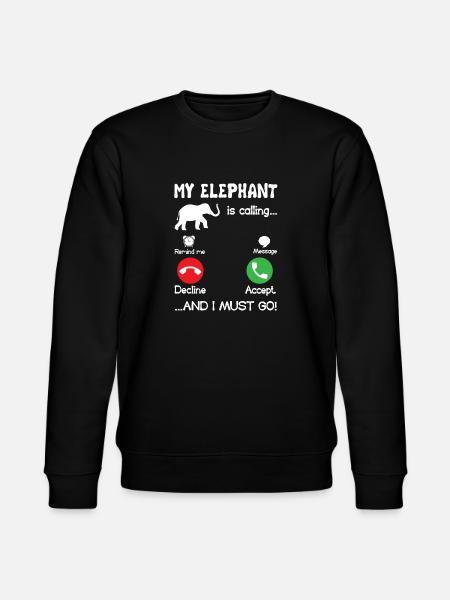 Elephant My Elephant Is Calling - Stanley/Stella CHANGER Unisex Organic Sweatshirt - black