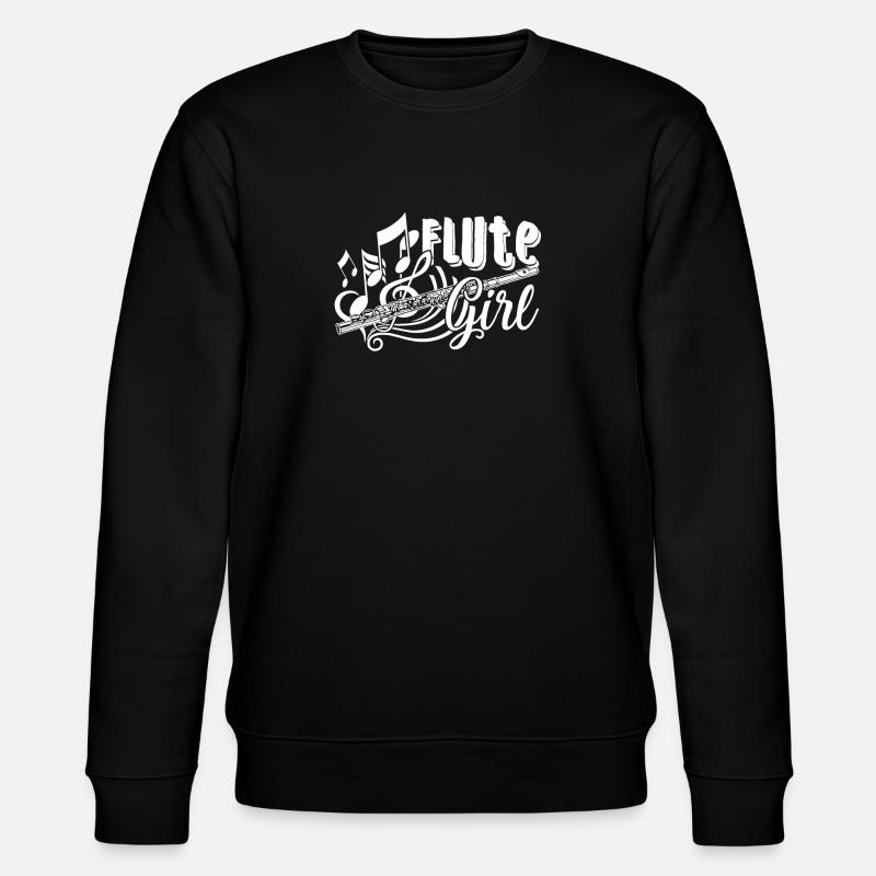 Nettes Flötenmädchen - Stanley/Stella Unisex Bio-Sweatshirt CHANGER  - Schwarz
