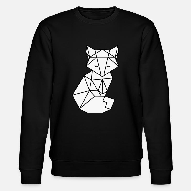 Origami Fuchs - Stanley/Stella Unisex Bio-Sweatshirt CHANGER  - Schwarz