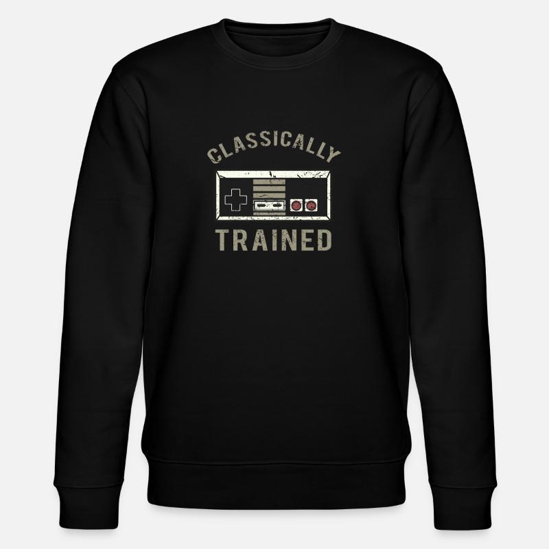 Classically Trained retrogaming video gamer - Stanley/Stella CHANGER Unisex Organic Sweatshirt - black
