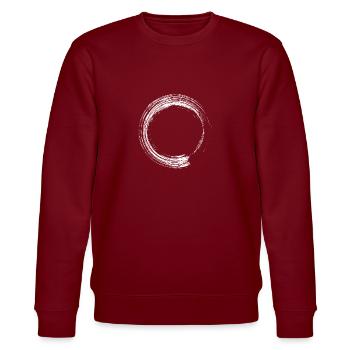 Icône de brosse design cercle blanc - Sweat bio CHANGER Stanley/Stella Unisexe - bordeaux - Devant - Nik (191cm) & Marisol (170cm)
