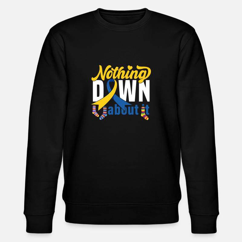Down Syndrom Socke Geschenk - Stanley/Stella Unisex Bio-Sweatshirt CHANGER  - Schwarz