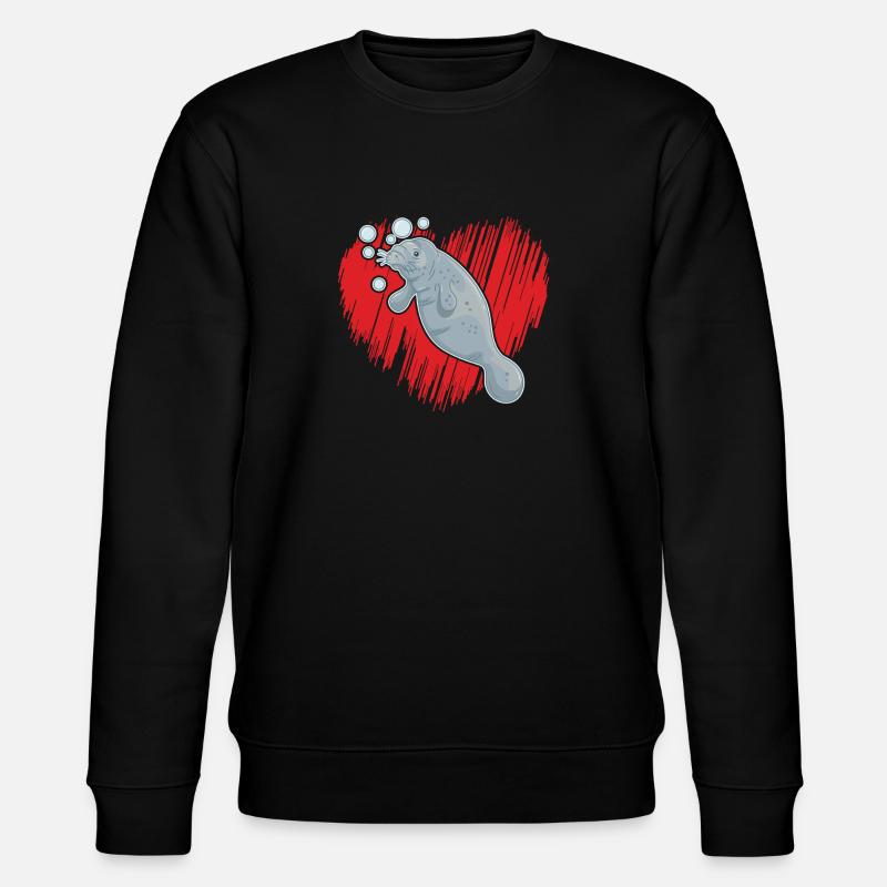 Manatee Love Manatee - Stanley/Stella CHANGER Unisex Organic Sweatshirt - black