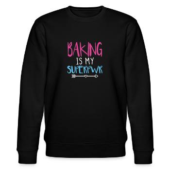 Back Spruch lustig Geschenk - Stanley/Stella Unisex Bio-Sweatshirt CHANGER  - Schwarz - Vorne - Nik (191cm) & Marisol (170cm)
