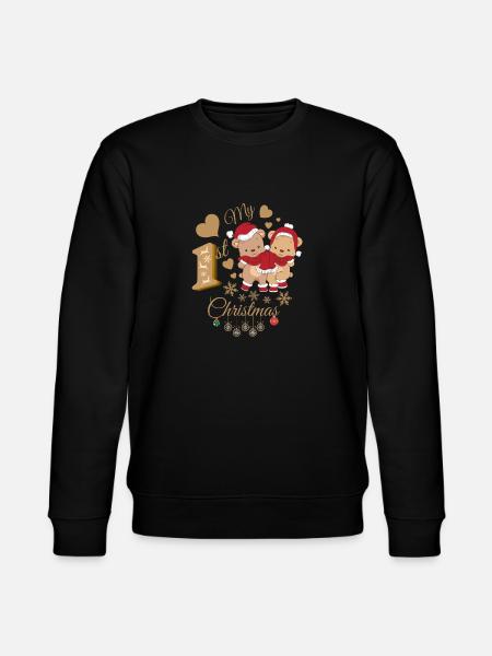 Baby's first Christmas - Stanley/Stella CHANGER Unisex Organic Sweatshirt - black