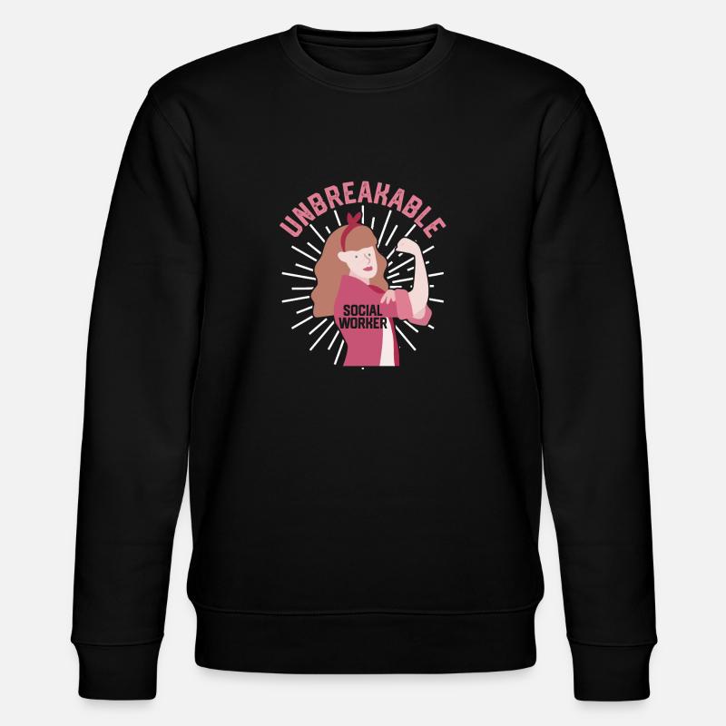 Unbreakable Social Workers - Stanley/Stella CHANGER Unisex Organic Sweatshirt - black