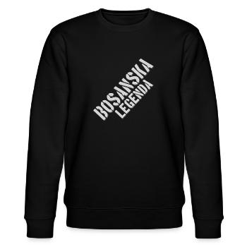 Bosna i Hercegovina Bosanska Legenda - Stanley/Stella Unisex Bio-Sweatshirt CHANGER  - Schwarz - Vorne - Nik (191cm) & Marisol (170cm)