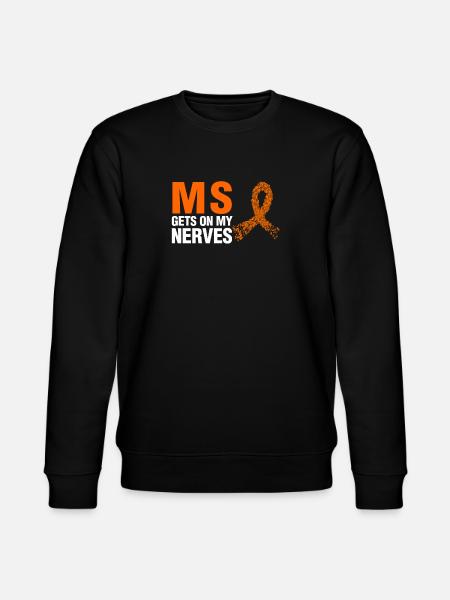 Multipel sklerosebevidsthed MS får mine nerver - Stanley/Stella økologisk unisex-sweatshirt CHANGER  - sort