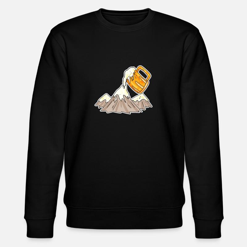 Mountains and beer - Stanley/Stella CHANGER Unisex Organic Sweatshirt - black