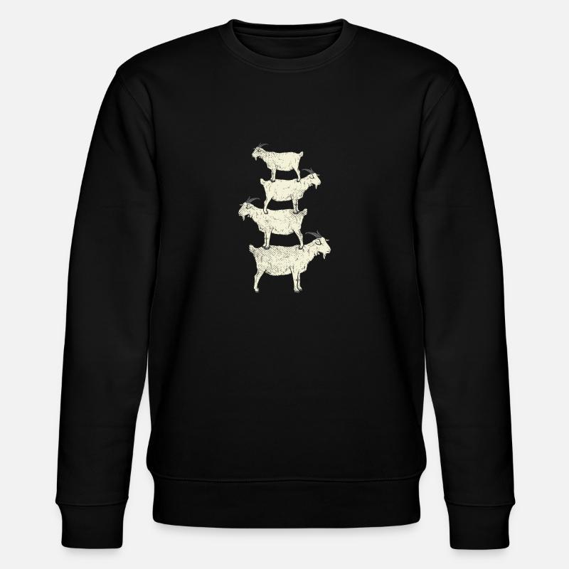 Ziege Ziegen Haustier - Stanley/Stella Unisex Bio-Sweatshirt CHANGER - Schwarz