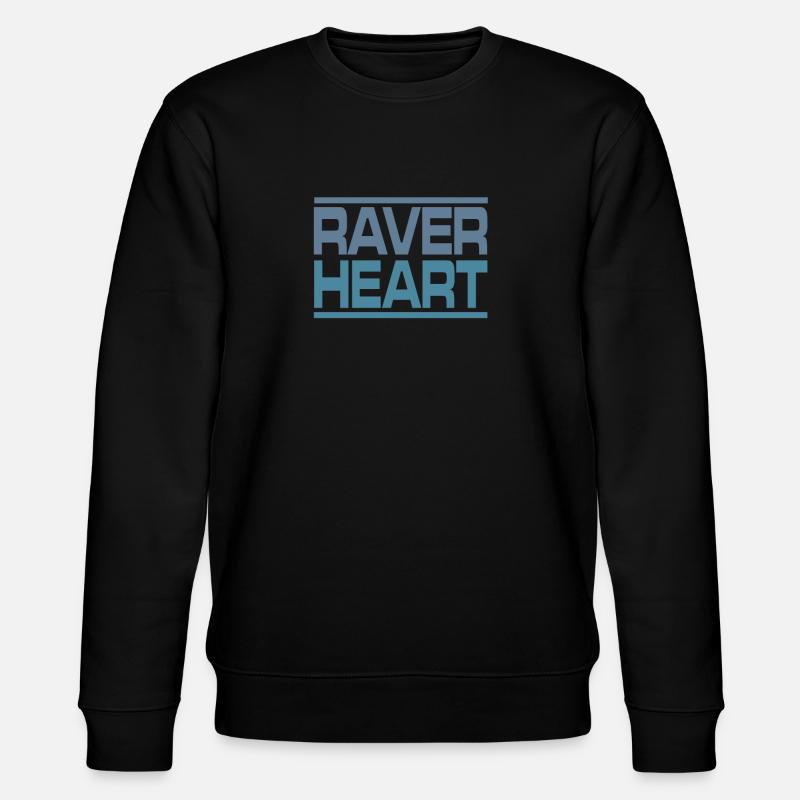 Raver Rave Techno - Stanley/Stella Unisex Bio-Sweatshirt CHANGER  - Schwarz