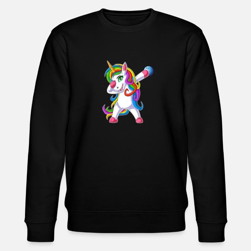 Einhorn Bowling - Stanley/Stella Unisex Bio-Sweatshirt CHANGER  - Schwarz